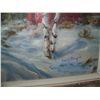 Image 3 : MARY BURGESS ORIGINAL OIL ON CANVAS, " VINTAGE " NEW ENGLAND WINTER SCENE" 22T X 28.5W