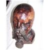 Image 1 : MAN WITH PIPE, HAND CARVED VINTAGE WOOD SCULPTURE APX. 28t X 20W . HEAVY