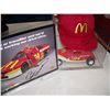 Image 1 : NASCAR MCDONALDS HAND SIGNED MEMORABILIA DISDLAY SIGNED HAT & CAR