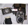 Image 1 : 3) PIECE ANTIQUE CAMERA LOT INCLUDING BOLEX RAILLARD MOVING PICTURE, REFLEX KORELL & RADIO