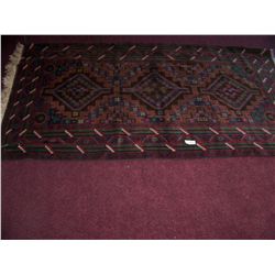 GORGEOUS SEMI-ANTIQUE HAND WOVEN TURKOMEN WOOL RUG