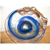 Image 1 : HAND BLOWN ART GLASS W/ BRONZE PLATE