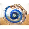 Image 2 : HAND BLOWN ART GLASS W/ BRONZE PLATE