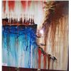 Image 1 : DESERT LANDSCAPE ABSTRACT MODERN ART PAINTING ON CANVAS