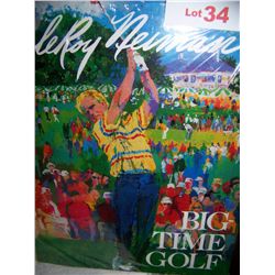 LEROY NEIMAN HAND SIGNED BIG TIME GOLF BOOK, IN PRISTINE CONDITION