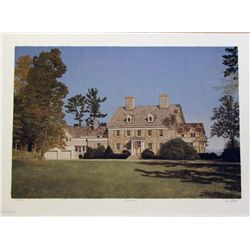 Mel Hunter, Big Oak Farm, Signed Mezzograph