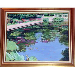 Paul Kentz, Brooklyn Botanical Gardens, Signed Oil