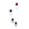 Image 1 : A SAPPHIRE AND DIAMOND RING Designed as an oval-shaped sapphire weighing 4.10 carats within a sur...