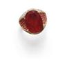 Image 1 : A RUBY, DIAMOND AND PINK SAPPHIRE RING Set with an oval-shaped ruby weighing 13.06 carats, the sh...