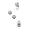 Image 1 : Property of a European estate A DIAMOND RING Of cluster design, set with a marquise-shaped diamon...