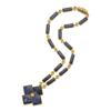Image 1 : LALAOUNIS A GOLD AND SODALITE PENDANT NECKLACE The sodalite plaques within a granulation gold fra...