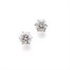 Image 1 : A PAIR OF DIAMOND EARSTUDS Each set with a brilliant-cut diamond weighing 1.07 and 1.15 carats, m...