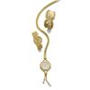 Image 1 : DELANEAU A GOLD AND DIAMOND PENDANT WATCH The octagonal-shaped dial pave-set with diamonds to the...