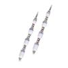 Image 1 : KATIA VITA A PAIR OF DIAMOND AND ROCK CRYSTAL QUARTZ EARPENDANTS Each designed as a line of four ...