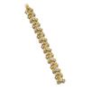 Image 1 : CARTIER A GOLD AND DIAMOND BRACELET Of abstract design, the wirework 18K gold links enhanced by b...