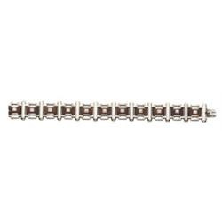 A two-colored GOLD, WOOD AND DIAMOND BRACELET Designed as a series of 18K two-toned gold links, e...