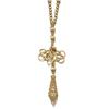Image 1 : CARTIER A GOLD SAUTOIR Designed as alternating polished and ribbed gold beads, suspending a penda...