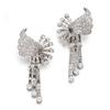 Image 1 : Property of a Lady A PAIR OF DIAMOND EARPENDANTS Each with detachable tassels set with baguette a...