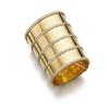 Image 1 : ADLER A GOLD AND DIAMOND BANGLE The large 18K polished gold cuff enhanced by five lines set with ...