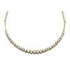 Image 1 : Property European estate A GOLD AND DIAMOND NECKLACE The front set with a line of collet-set grad...