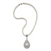 Image 1 : Jewels from a Private Collection A NATURAL PEARL, CULTURED PEARL AND DIAMOND PENDANT NECKLACE The...