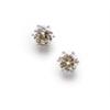 Image 1 : A PAIR OF DIAMOND EARSTUDS Each set with a brilliant-cut diamond weighing approximately 2.05 and ...