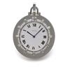 Image 1 : CARTIER A PLATINUM AND DIAMOND DRESS WATCH Designed as a circular-shaped white dial with Roman nu...