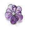 Image 1 : DELLA VALLE AN AMETHYST AND DIAMOND CLIP BROOCH Of flowerhead design, the petals set with rose-cu...