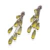Image 1 : KATIA VITA A PAIR OF DIAMOND AND GREEN QUARTZ EARPENDANTS Each of cascade design, the flexible ta...
