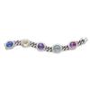 Image 1 : Property of a lady of title A WHITE GOLD, MULTI-COLORED SAPPHIRE, EMERALD AND DIAMOND BRACELET De...