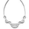 Image 1 : A DIAMOND NECKLACE The front designed as an undulating line set with baguette and brilliant-cut d...