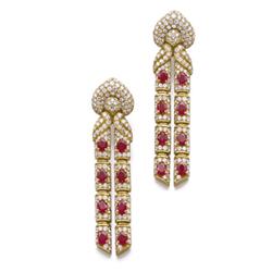 Jewels from a Private Collection (continued) BULGARI A PAIR OF RUBY AND DIAMOND EARPENDANTS Each ...