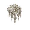 Image 1 : Property of a Lady AN ANTIQUE DIAMOND DEVANT-DE-CORSAGE BROOCH Designed as a flower bouquet, susp...