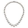 Image 1 : Property of a lady of title AN ANTIQUE DIAMOND RIVIERE Composed of 38 collet-set old cushion-shap...