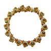 Image 1 : A RARE ANTIQUE GOLD AND TURQUOISE NECKLACE Of foliate design, composed of a series of two-toned g...