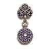 Image 1 : AN ANTIQUE DIAMOND AND ENAMEL LAPEL WATCH The circular-shaped white enamel dial with blue painted...