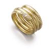 Image 1 : AN ANTIQUE GOLD AND DIAMOND SNAKE BANGLE The flexible bangle of snake scale design to the head se...