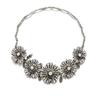 Image 1 : Property of a Lady AN ANTIQUE DIAMOND NECKLACE The front, composed of five slightly graduated flo...