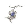 Image 1 : Property of a Gentleman A SAPPHIRE AND DIAMOND FLOWER BROOCH The flower mounted en tremblant enha...