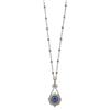 Image 1 : A fine BELLE EPOQUE DIAMOND, NATURAL PEARL AND BLUE ENAMEL WATCH PENDANT The detachable pendant w...
