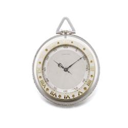 CARTIER A GOLD, ROCK CRYSTAL QUARTZ AND DIAMOND DRESS WATCH The circular-shaped engine-turned dia...