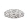 Image 1 : A DIAMOND BROOCH 260 Of pierced design, the shaped lozenge plaque set throughout with circular-cu...