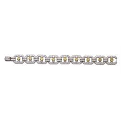 Property of a Gentleman AN ART DECO DIAMOND AND YELLOW DIAMOND BRACELET Designed as a series of n...