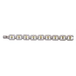 Property of a Gentleman AN ART DECO DIAMOND AND YELLOW DIAMOND BRACELET Designed as a series of n...