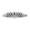 Image 1 : Property of a Lady A SPECTACULAR SAPPHIRE AND DIAMOND BRACELET Designed as seven sapphire cabocho...