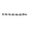 Image 1 : AN EMERALD AND DIAMOND BRACELET<br>Composed of seven marquise-shaped emeralds...