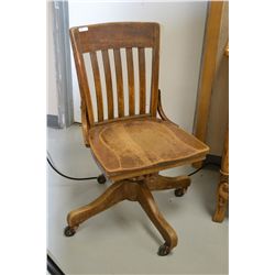 Antique Oak Office Chair