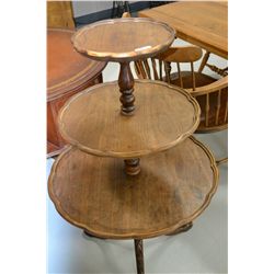 Antique 3-tier end table