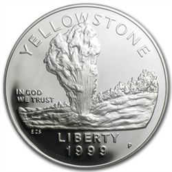 1999-P Yellowstone Park $1 Silver Commemorative - PR-69