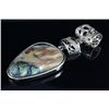 Image 2 : NATURAL 15.03GRAMS MOTHER OF PEARL SILVER PENDANT